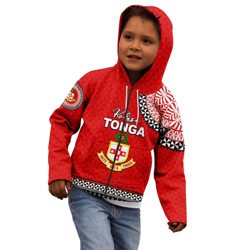 Tonga School Kolisi Tonga Kid Hoodie Tribal Pattern LT6 - Polynesian Pride