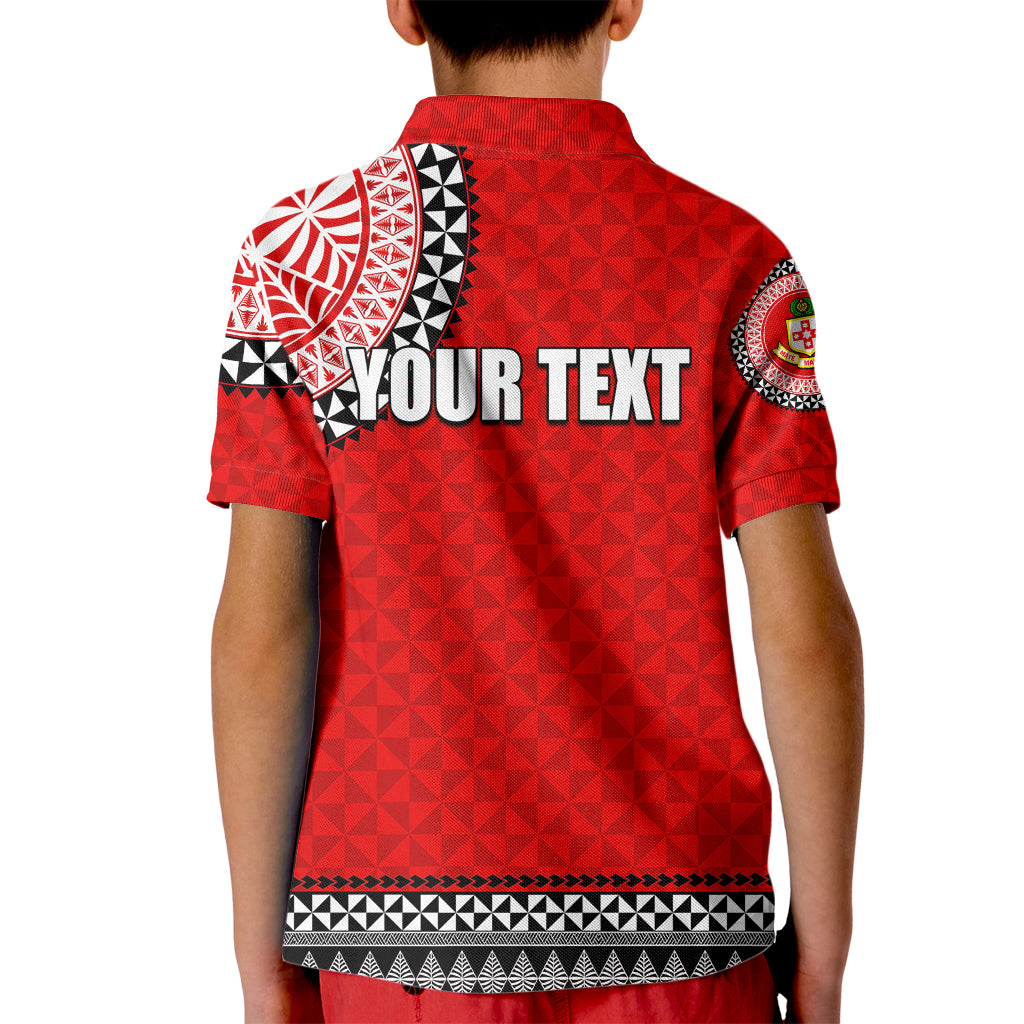Tonga School Kolisi Tonga Kid Polo Shirt Tribal Pattern LT6 - Polynesian Pride