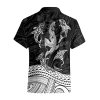Polynesian Tribal Hawaiian Shirt with Sharks Tattoo White LT6 - Polynesian Pride