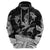 Polynesian Tribal Hoodie with Sharks Tattoo White LT6 - Polynesian Pride