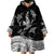 Polynesian Tribal Wearable Blanket Hoodie with Sharks Tattoo White LT6 - Polynesian Pride