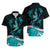 Polynesian Tribal Hawaiian Shirt with Sharks Tattoo Green LT6 - Polynesian Pride