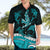 Polynesian Tribal Hawaiian Shirt with Sharks Tattoo Green LT6 - Polynesian Pride