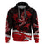 Polynesian Tribal Hoodie with Sharks Tattoo Red LT6 Red - Polynesian Pride