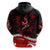 Polynesian Tribal Hoodie with Sharks Tattoo Red LT6 - Polynesian Pride