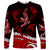 Polynesian Tribal Long Sleeve Shirt with Sharks Tattoo Red LT6 Unisex Red - Polynesian Pride