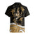 Polynesian Tribal Hawaiian Shirt with Sharks Tattoo Gold LT6 - Polynesian Pride