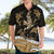 Polynesian Tribal Hawaiian Shirt with Sharks Tattoo Gold LT6 - Polynesian Pride