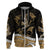 Polynesian Tribal Hoodie with Sharks Tattoo Gold LT6 - Polynesian Pride