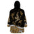 Polynesian Tribal Wearable Blanket Hoodie with Sharks Tattoo Gold LT6 - Polynesian Pride