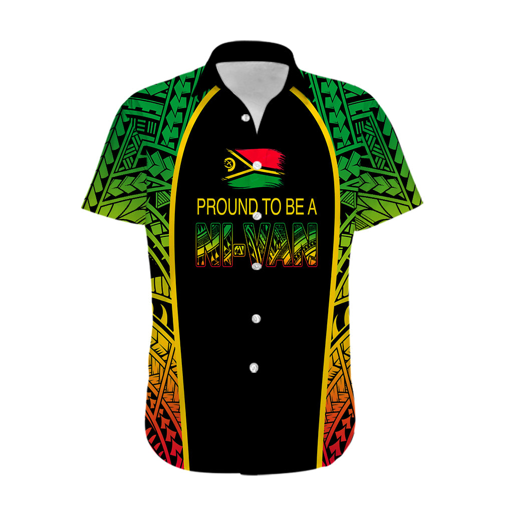 Custom Vanuatu Hawaiian Shirt Pround To Be A Ni-Van LT6 Black - Polynesian Pride