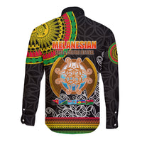 Vanuatu Long Sleeve Button Shirt Melanesian Festival LT6 - Polynesian Pride