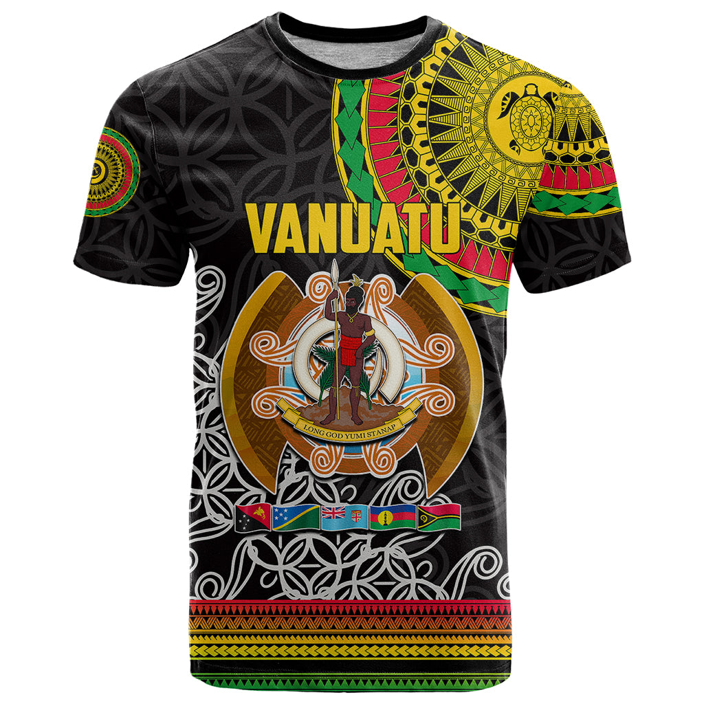 Vanuatu T Shirt Melanesian Festival LT6 Black - Polynesian Pride