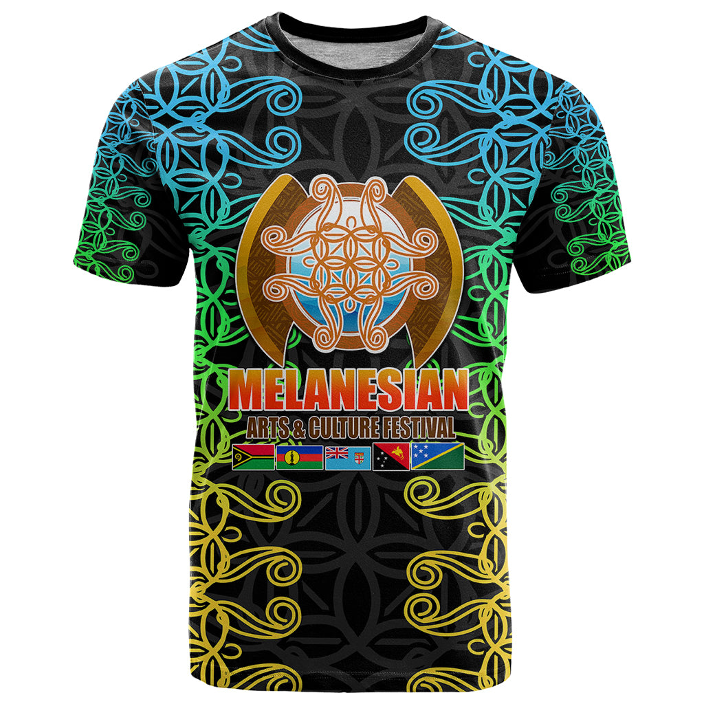 Melanesian Festival 2023 T Shirt Tribal Patterns LT6 Black - Polynesian Pride
