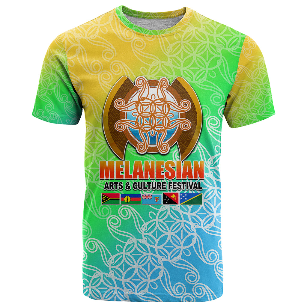 Melanesian Festival 2023 T Shirt FestNapuan Colorful Style LT6 Green - Polynesian Pride