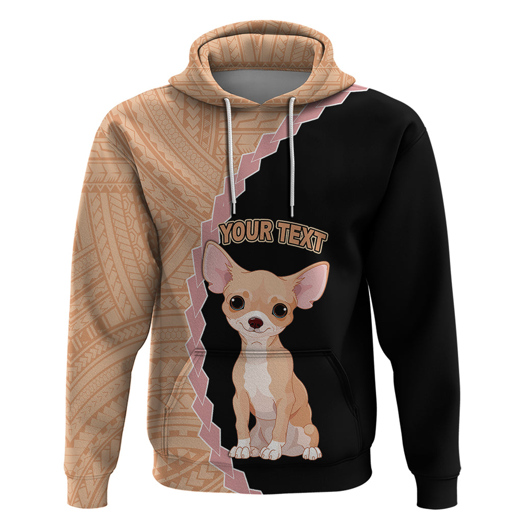 Custom Chihuahua Dog Hoodie With Polynesian Tribal Tattoo LT6 Pullover Hoodie Black - Polynesian Pride