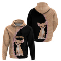 Custom Chihuahua Dog Hoodie With Polynesian Tribal Tattoo LT6 - Polynesian Pride