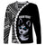 Custom Husky Dog Long Sleeve Shirt With Polynesian Tribal Tattoo LT6 Unisex Black - Polynesian Pride