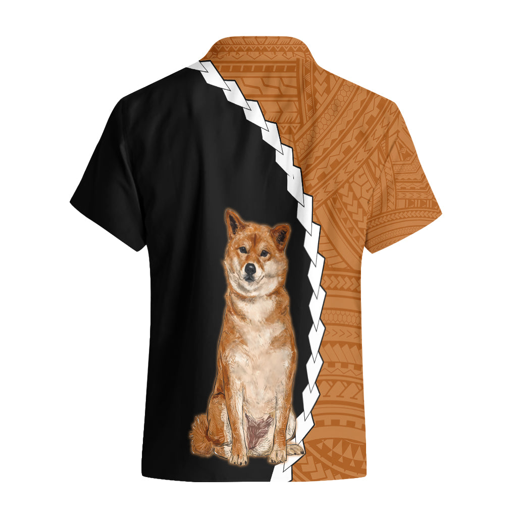 Custom Shiba Inu Dog Hawaiian Shirt With Polynesian Tribal Tattoo LT6 - Polynesian Pride