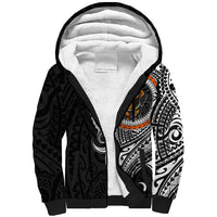 Polynesian Dachshund Dog Sherpa Hoodie Dog In My Heart LT6 Unisex Black - Polynesian Pride