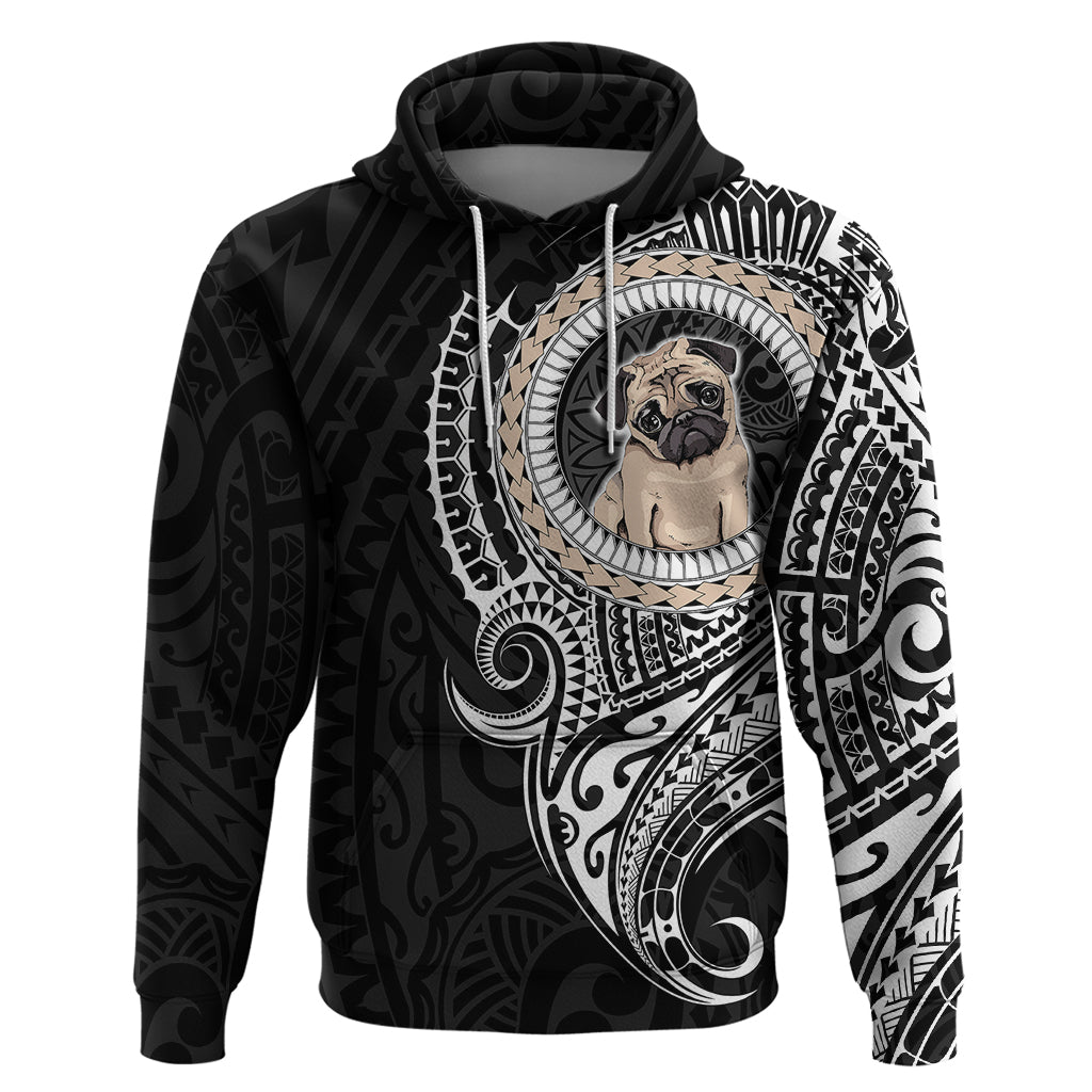 Polynesian Pug Dog Hoodie Dog In My Heart LT6 Black - Polynesian Pride