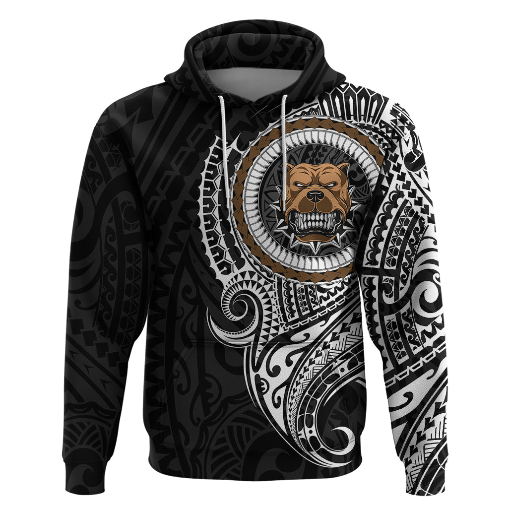 Polynesian Pitbull Dog Hoodie Dog In My Heart LT6 Black - Polynesian Pride