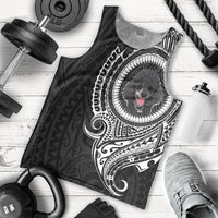 Polynesian Poodle Dog Men Tank Top Dog In My Heart LT6 Black - Polynesian Pride