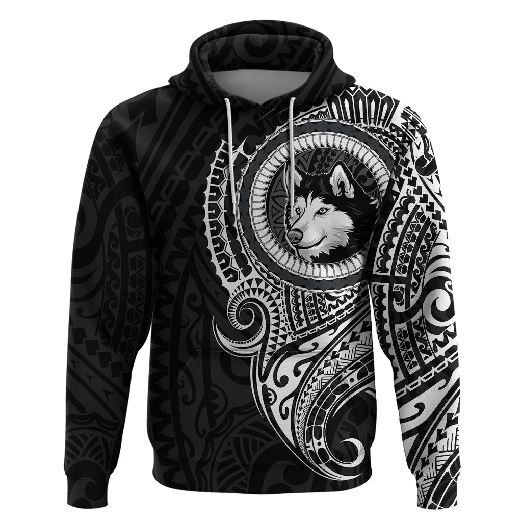 Polynesian Husky Dog Hoodie Dog In My Heart LT6 Black - Polynesian Pride