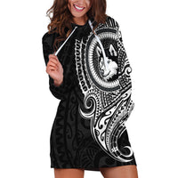 Polynesian Husky Dog Hoodie Dress Dog In My Heart LT6 Black - Polynesian Pride