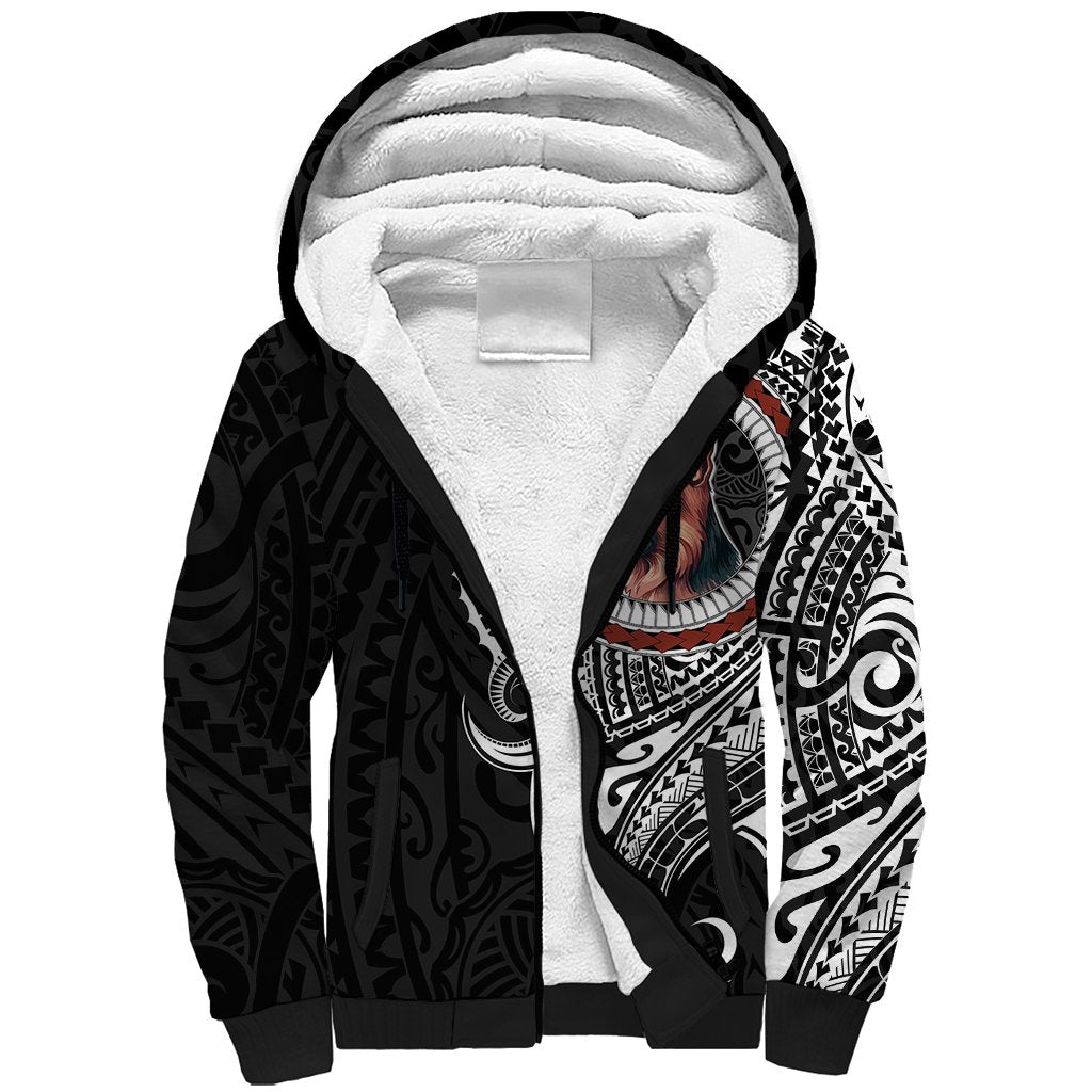 Polynesian German Shepherd Dog Sherpa Hoodie Dog In My Heart LT6 Unisex Black - Polynesian Pride