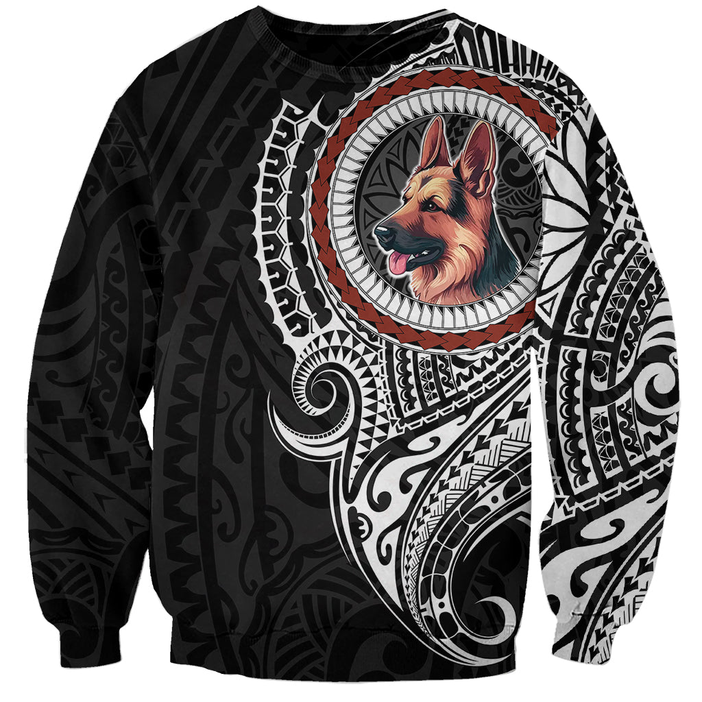 Polynesian German Shepherd Dog Sweatshirt Dog In My Heart LT6 Unisex Black - Polynesian Pride