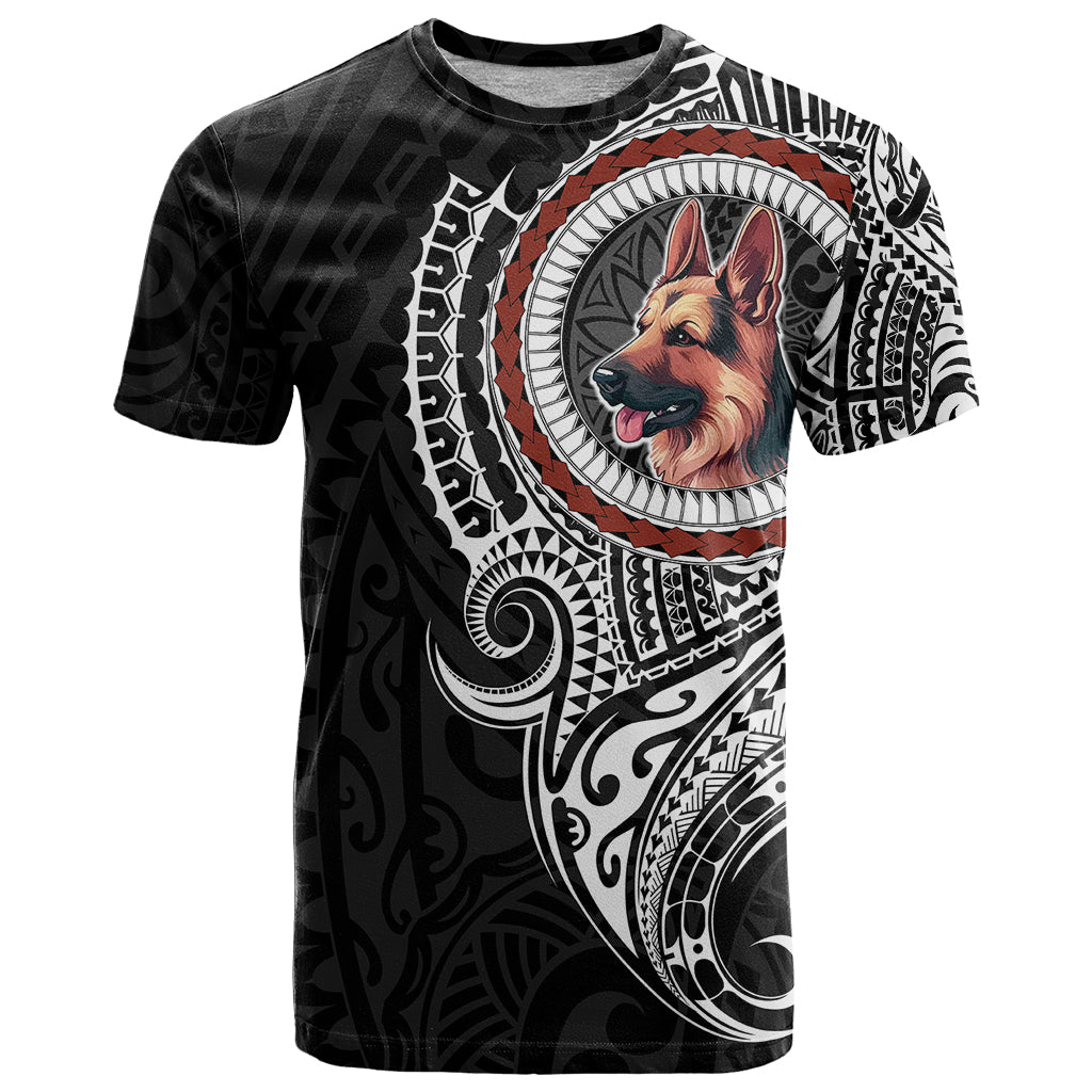 Polynesian German Shepherd Dog T Shirt Dog In My Heart LT6 Black - Polynesian Pride