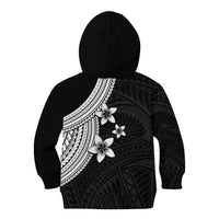 Polynesian Kid Hoodie With Plumeria Flower White LT6 - Polynesian Pride