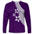 Polynesian Long Sleeve Shirt With Plumeria Flower Purple LT6 Unisex Purple - Polynesian Pride