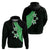 Polynesian Hoodie With Plumeria Flower Green LT6 - Polynesian Pride