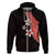 Polynesian Hoodie With Plumeria Flower Red LT6 - Polynesian Pride