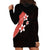 Polynesian Hoodie Dress With Plumeria Flower Red LT6 - Polynesian Pride