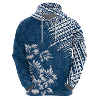 Hawaii Summer Hoodie Mix Polynesian Dark Blue LT6 - Polynesian Pride