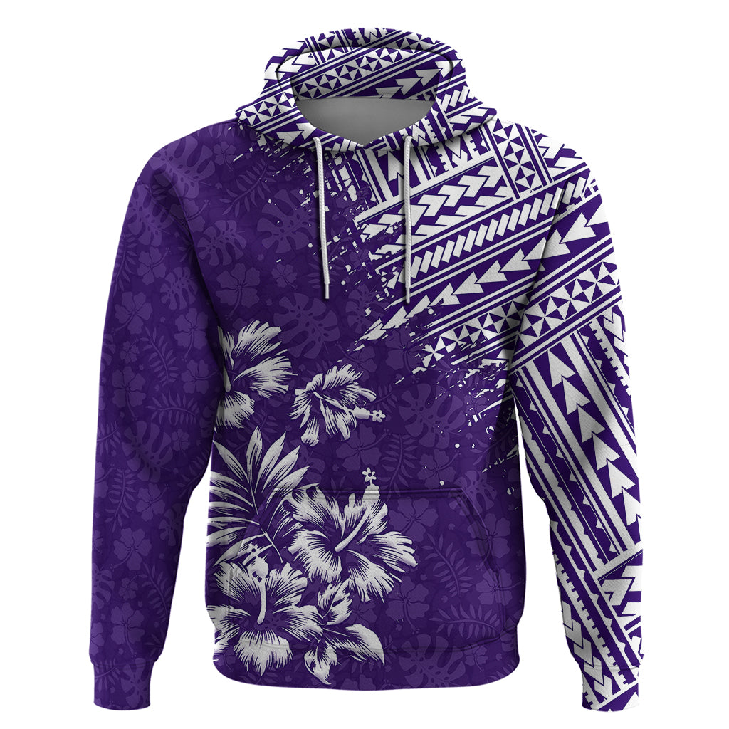 Hawaii Summer Hoodie Mix Polynesian Purple LT6 Pullover Hoodie Purple - Polynesian Pride