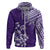 Hawaii Summer Hoodie Mix Polynesian Purple LT6 Zip Hoodie Purple - Polynesian Pride