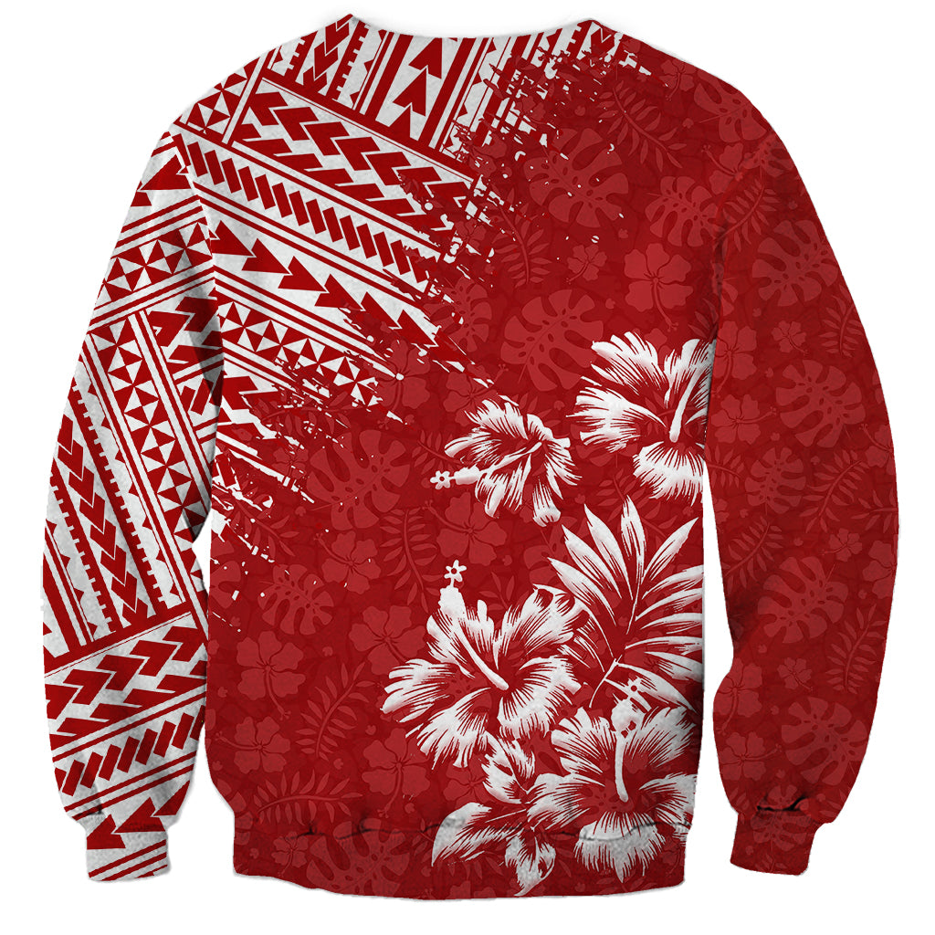 Hawaii Summer Sweatshirt Mix Polynesian Red LT6 - Polynesian Pride