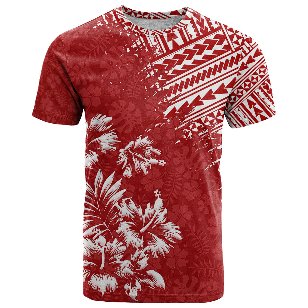 Hawaii Summer T Shirt Mix Polynesian Red LT6 Red - Polynesian Pride