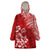 Hawaii Summer Wearable Blanket Hoodie Mix Polynesian Red LT6 One Size Red - Polynesian Pride