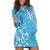 Hawaii Summer Hoodie Dress Mix Polynesian Light Blue LT6 Blue - Polynesian Pride