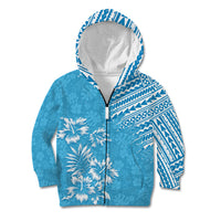 Hawaii Summer Kid Hoodie Mix Polynesian Light Blue LT6 - Polynesian Pride