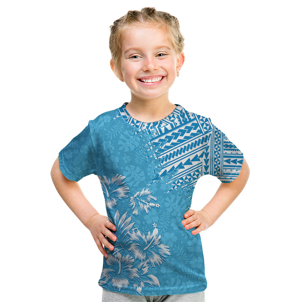 Hawaii Summer Kid T Shirt Mix Polynesian Light Blue LT6 Blue - Polynesian Pride