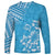 Hawaii Summer Long Sleeve Shirt Mix Polynesian Light Blue LT6 - Polynesian Pride