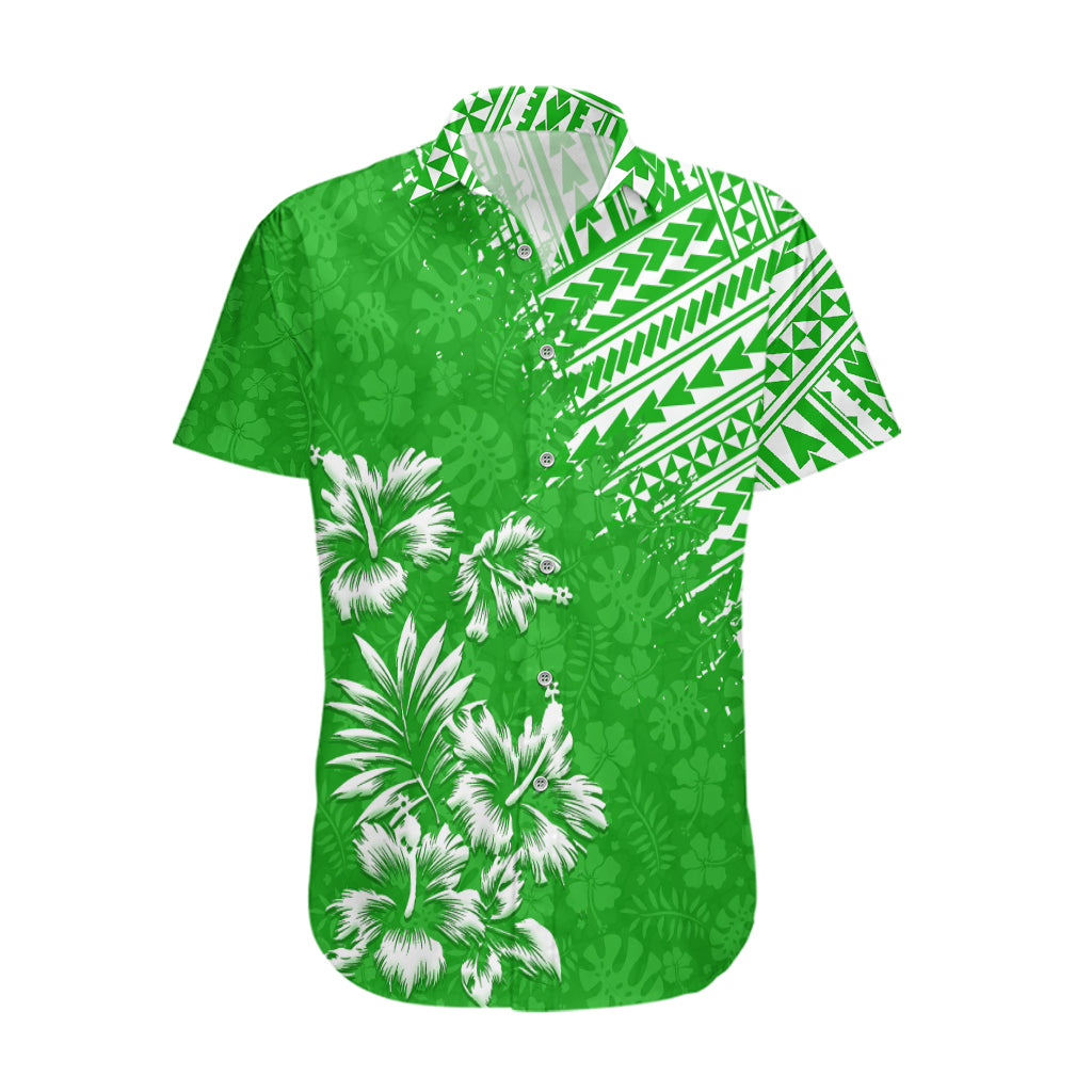 Hawaii Summer Hawaiian Shirt Mix Polynesian Green LT6 Green - Polynesian Pride