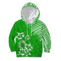 Hawaii Summer Kid Hoodie Mix Polynesian Green LT6 Green - Polynesian Pride