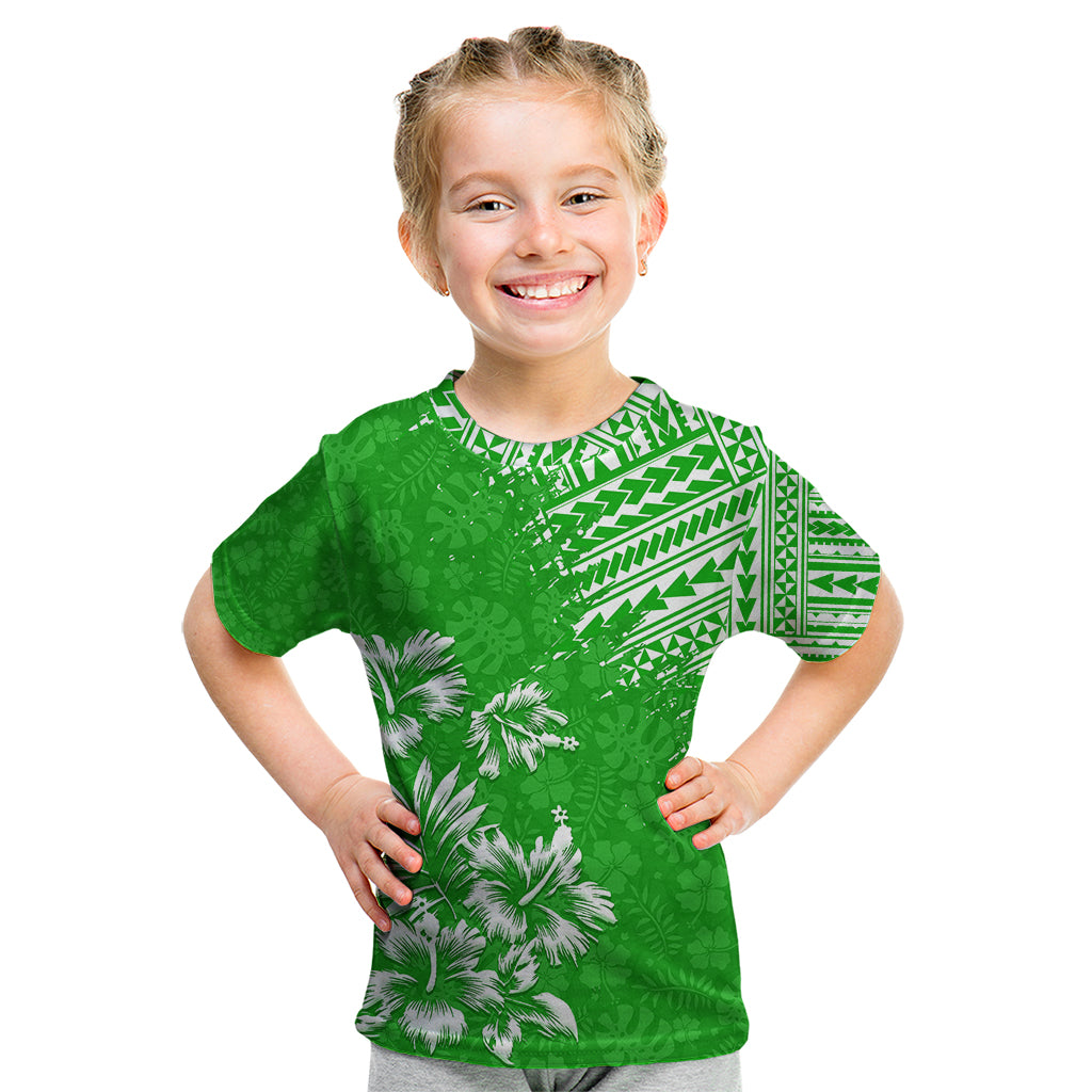 Hawaii Summer Kid T Shirt Mix Polynesian Green LT6 Green - Polynesian Pride